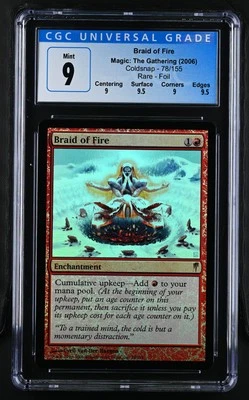 BRAID OF FIRE Coldsnap Foil Rare CGC 9 Q++ MTG [Nostalgium] - Image 1 of 2