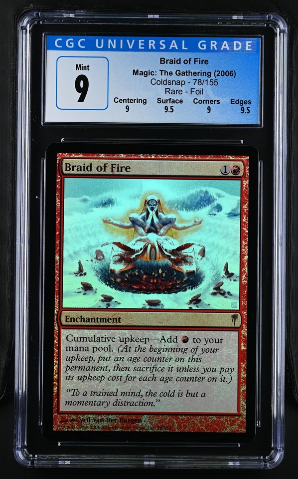 BRAID OF FIRE Coldsnap Foil Rare CGC 9 Q++ MTG [Nostalgium] - Image 1 of 2