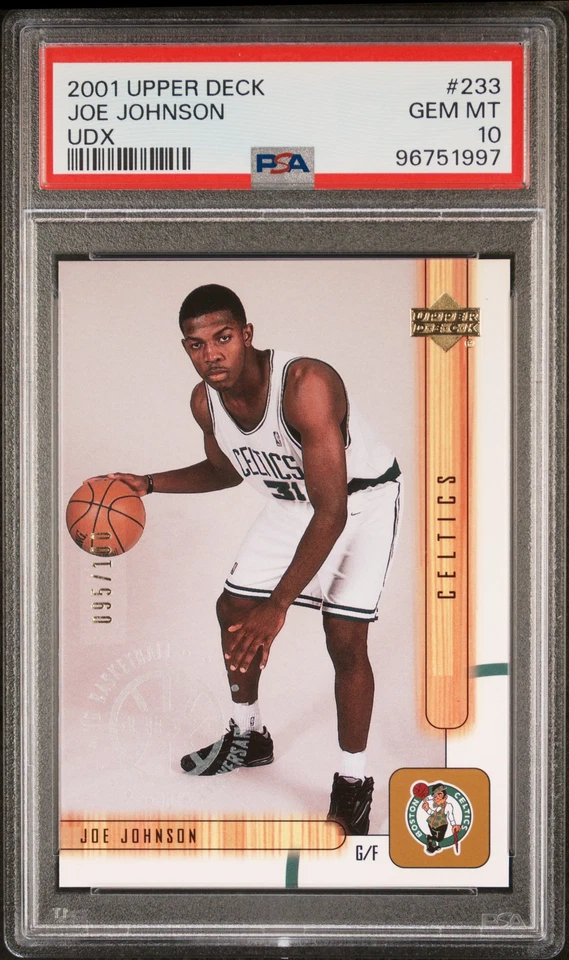 2001 UD UDX #233 JOE JOHNSON 95/100 PSA 10 - Image 1 of 2