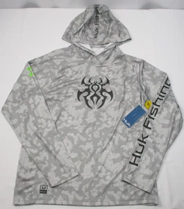Huk Daiwa Camo Pursuit Hoodie Long Sleeve UPF 50+ Sun Protection Mens SM NWT - Picture 1 of 5