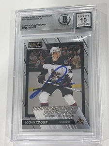 Logan Cooley Signed O-PEE-CHEE OPC Platinum Card Slabbed Beckett BAS Auto IP a - Picture 1 of 3