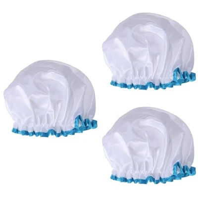  3 PCS Wiederverwendbare Duschhaube Duschhauben Für Frauen Salonhut - Bild 1 von 4