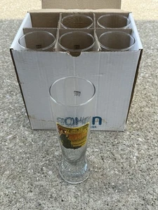 Monheimer Hefeweizen German Beer Glass SQHM 0.5 Liter - FULL CASE LOT of 6 - Picture 1 of 9