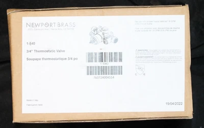 ​NEWPORT BRASS 1-540  3/4'' Thermostatic Rough-In Valve UPC 760724004554 NEW!!! - Image 1 of 4