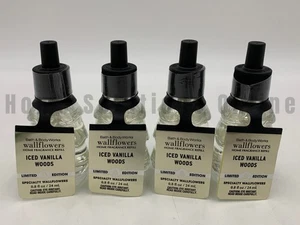 Bath & Body Works Iced Vanilla Woods Limited Tree Wallflower Bulbs S/4 #3006P - Picture 1 of 1
