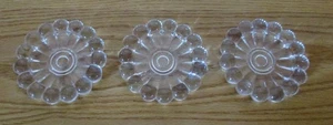 3 MCM Boopie Bubble Anchor Hocking Glass 4" Coasters Ashtrays - Picture 1 of 2