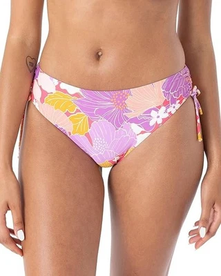 Parte inferior completa de bikini Roxy Bell Bottom Blooms Hipster de encaje, lila, pequeña nueva con etiquetas Foto 1 de 4