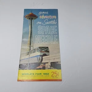RARE 1962 Adventure on Space Needle Seattle Worlds Fair Washington Info Brochure - Picture 1 of 4
