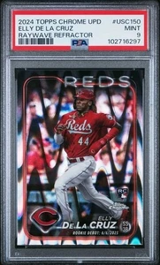 Elly De La Cruz (RC) - 2024 Topps Chrome Update Raywave Refractor #USC150 PSA 9 - Picture 1 of 2