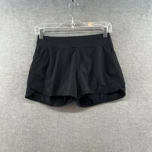 Athleta Girls Size XL (14) black athletic running workout gym Shorts pockets - Picture 1 of 8