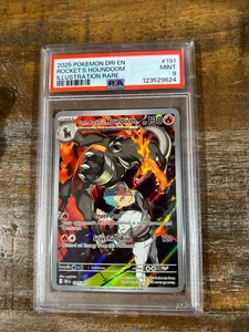 POKEMON 2025 Destined Rivals Illustration Rare ROCKET'S HOUNDOOM #191 PSA 9 Mint - Picture 1 of 2