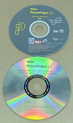 Nikon PictureProject 1.5 for Windows & Macintosh NEW SEALED 2-Discs 2005 PP2E-D0 - Image 1 of 3
