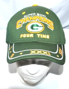 Green Bay Packer TeamApparel Mütze verstellbar bestickt 4 Mal Super Bowl Champs - Bild 1 von 7