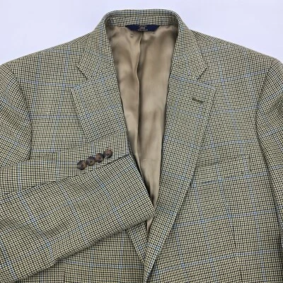 Blazer Brooks Brothers 346 Madison Fit para hombre tostado 44L mezcla de lana de seda espiga Foto 1 de 4