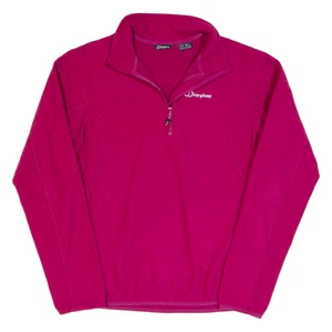 BERGHAUS Womens Fleece Pink 1/4 Zip UK 14 - Picture 1 of 6