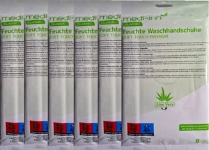 48 Premium Feuchte Einmal-Waschhandschuhe Waschlappen mit Aloe Vera Soft Touch - Bild 1 von 3