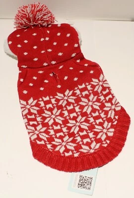 Blueberry Pet Dog Sweater Clothes Hoodie Hooded Pullover 8" Back Length - Image 1 of 4