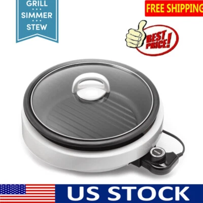 Olla caliente eléctrica para freír parrilla interior de 11"" 3 cuartos de galón Ajuste antiadherente 3 en 1  Foto 1 de 4