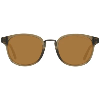 Gafas de sol redondas de plástico polarizado transparente marrón GANT GA7096 49H marco 51-21-140 Foto 1 de 3