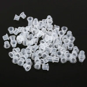 100/500 Pcs Ink Caps Plastic Cups Tattoo Supplies - Picture 1 of 6