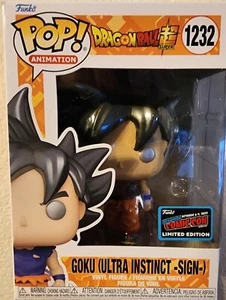 Letrero Funko Pop DBZ Super Goku Ultra Instinto NYCC 2022 Pegatina Oficial CON 1232 - Imagen 1 de 7