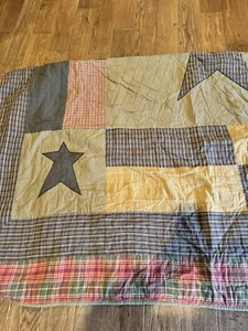 VHC Brands Primitive King Quilt With 4 Pillow Covers See Pictures And Read Descr - Picture 1 of 9