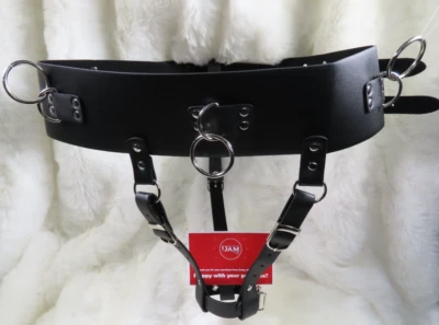 DOTTY AFTER MIDNIGHT Vibrator Harness Belt Black Bondage Holder Black Wand Massager Restraint, BDSM