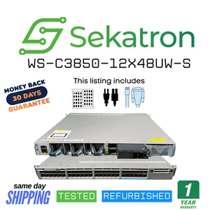 ♻️ Cisco Catalyst WS-C3850-12X48UW-S Switch UPOE 48 porte ⚡Spedizione veloce - Foto 1 di 2