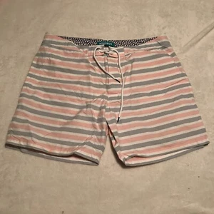 Bonobos Board Shorts Swim Trunks Blue Red Striped 7" Inseam Men's Size 38 - Picture 1 of 8