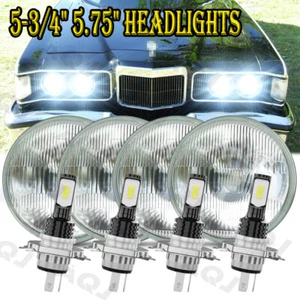 4PCS 5.75" Round LED Headlights Hi/Lo for Mercury Cougar 1967-76 Monterey Comet - Picture 1 of 20