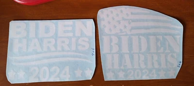 TWO JOE BIDEN PRESIDENT 2024 Die Cut Vinyl Decal Stickers for Trucks, SUV - Image 1 of 2