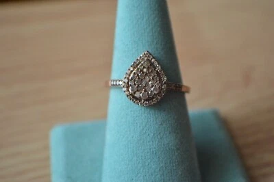 0.50ct Natural Champagne Diamond Ring 14K Rose Gold over Sterling Silver Size 10 - Image 1 of 4