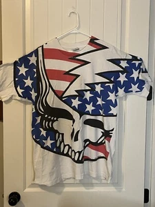 Grateful Dead Chris Pinkerton Shirt XL Vintage Liquid Blue All Over Print 1993 - Picture 1 of 17