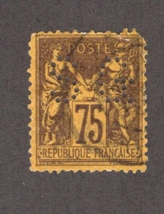 FRANCE  #102A  USED  (PERFIN ''SG'') - Picture 1 of 1
