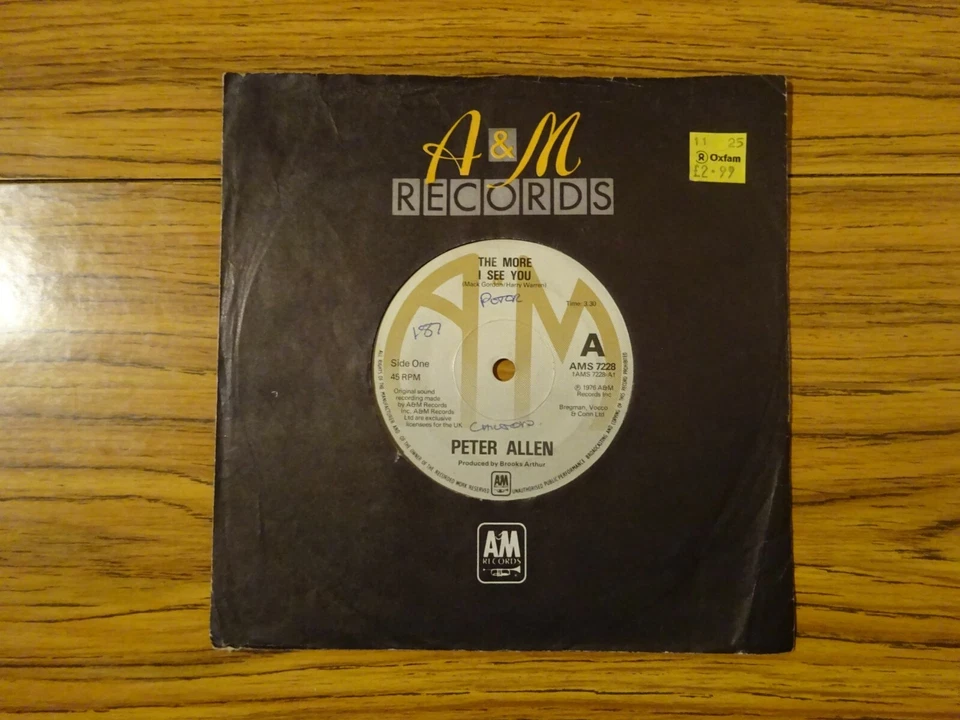 Peter Allen - The More I See You (A&M 1976) 7" Single - Image 1 of 1