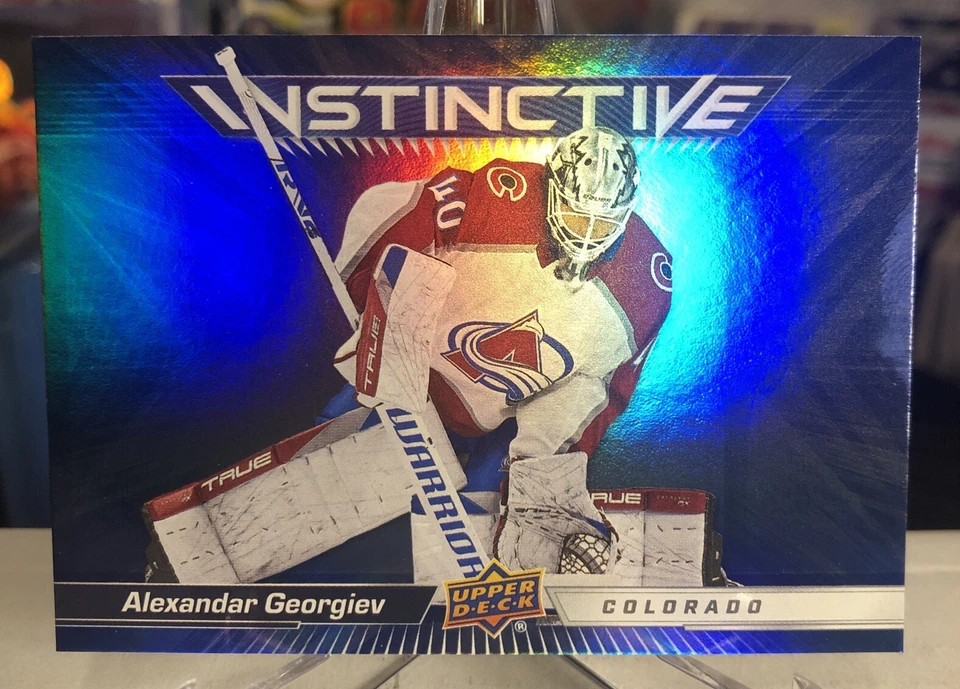 Alexandar Georgiev 2023-24 Upper Deck UD Series 2 Instinctive Foil Insert MINT - Image 1 of 2