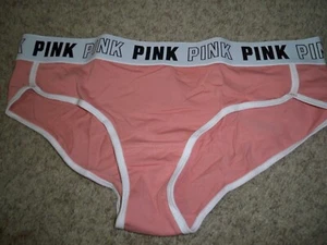 VICTORIAS SECRET HIPSTER LOGO DUSTY PINK LARGE NEW - Picture 1 of 1