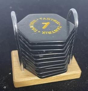 Tantrix Mini Travel Ten Chip Game Puzzle with Wood & Metal Holder - Picture 1 of 4