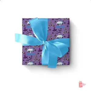 Personalized Wrapping Paper Roll with Name Adorable Ghosts Halloween Gift Wrap - Picture 1 of 3
