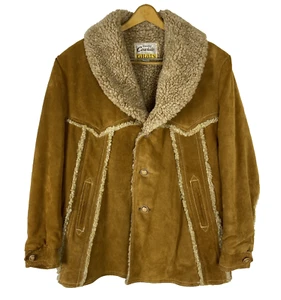Vintage Grais Split Cowhide Suede Marlboro Man Western Jacke Herren Gr. 44R Union Made - Bild 1 von 10