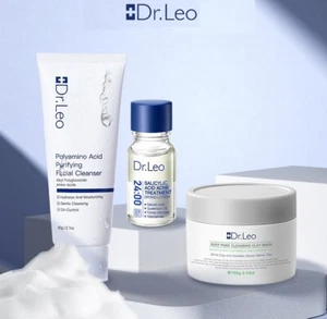 SET Dr.Leo Deep Pore Clay Mask + Acne Lotion + Face Cleansing Clear Blackhead - Picture 1 of 20