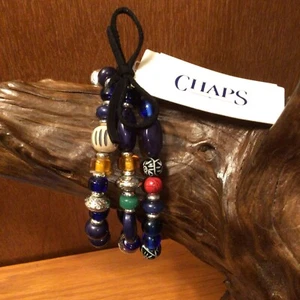 Vintage Chaps Three Row Beaded Bracelet - Picture 1 of 3