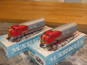 BZ16: Marklin HO Gauge 3 Rail American Santa Fe F7 Diesel Loco's Dummy & Engine - Picture 1 of 8