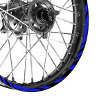 Blue W02B MX Bikes Strips Rim Sticker For Kawasaki KLX 300R 2020-2021