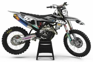 Kit de gráficos MX de fábrica KTM SX SXF EXCF XC XCW 125-500 gris negro 2021 - Imagen 1 de 1