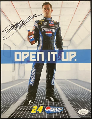 Jeff Gordon Signed 8.5x11 Pepsi Racing Promo Photo NASCAR Auto JSA AB39419 - Image 1 of 4