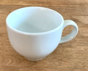 1 Flat Coffee Mug Cup Pottery Barn Great White China No Saucer - Picture 1 of 2