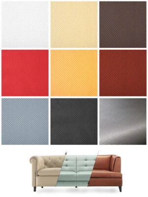 Kunstleder Perforiert Leder PVC Polster Gesteppt Punkte Perforiert - Bild 1 von 3