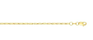14k Solid Yellow Gold Lumina Bar Link Necklace Chain 22" 2mm 10 Grams - Picture 1 of 5
