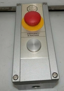 ELAN EMERGENCY PUSH/PULL RED MUSHROOM STOP STATION EF 220 F.1 - Picture 1 of 10